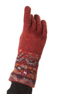 Alpaca jacquard finger gloves GELIA made from 100% alpaca